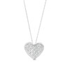 Thumbnail Image 1 of 1/2 CT. T.W. Heart-Shaped Multi-Diamond Basket Weave Necklace in 10K White Gold