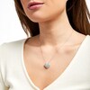 Thumbnail Image 2 of 1/2 CT. T.W. Heart-Shaped Multi-Diamond Basket Weave Necklace in 10K White Gold