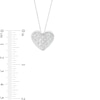 Thumbnail Image 3 of 1/2 CT. T.W. Heart-Shaped Multi-Diamond Basket Weave Necklace in 10K White Gold