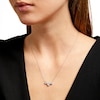 1/2 CT. T.W. Certified Heart-Shaped Lab-Created Multi-Diamond Trio Necklace in 14K White Gold (F/SI2)