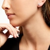 1/2 CT. T.W. Certified Heart-Shaped Lab-Created Multi-Diamond Stud Earrings in 14K White Gold (F/SI2)