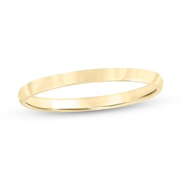 2.0mm Engravable Low Dome Comfort Fit Wedding Band in 10K White, Yellow or Rose Gold (1 Line)