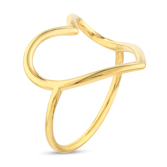Heart Outline Ring in 14K Gold