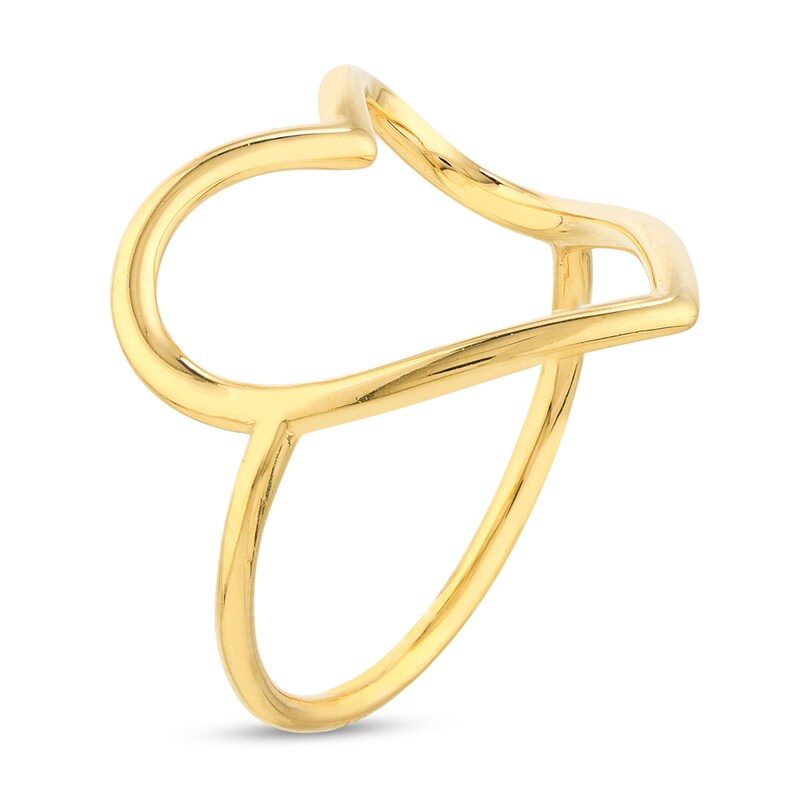 Main Image 2 of Heart Outline Ring in 14K Gold