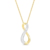 Thumbnail Image 1 of 1/8 CT. T.W. Diamond Double Row Infinity Pendant in 10K Gold