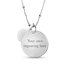 Thumbnail Image 3 of Dyed Chalcedony Birth Month Dangle Charm Your Own Handwriting Disc Pendant in Sterling Silver (1 Month and 1-2 Lines)