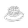 Thumbnail Image 1 of 3/4 CT. T.W. Cushion-Shaped Multi-Diamond Frame Ring in 10K White Gold