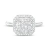 Thumbnail Image 4 of 3/4 CT. T.W. Cushion-Shaped Multi-Diamond Frame Ring in 10K White Gold