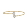 Thumbnail Image 0 of 1/2 CT. T.W. Multi-Diamond Frame Flexible Bangle in Sterling Silver with 14K Gold Plate