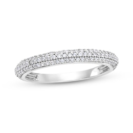 1/3 CT. T.W. Diamond Pavé&nbsp;Multi-Row Band in 10K White Gold