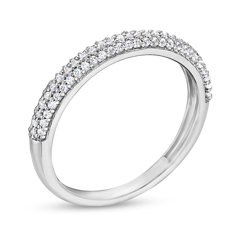Main Image 2 of 1/3 CT. T.W. Diamond Pavé Multi-Row Band in 10K White Gold