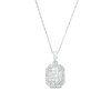 Thumbnail Image 1 of 3/4 CT. T.W. Emerald-Shaped Multi-Diamond Frame Pendant in 10K White Gold