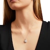 Thumbnail Image 2 of 3/4 CT. T.W. Emerald-Shaped Multi-Diamond Frame Pendant in 10K White Gold