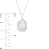 Thumbnail Image 3 of 3/4 CT. T.W. Emerald-Shaped Multi-Diamond Frame Pendant in 10K White Gold
