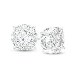 2 CT. T.W. Certified Lab-Grown Diamond Frame Stud Earrings in 14K White Gold (F/SI2)