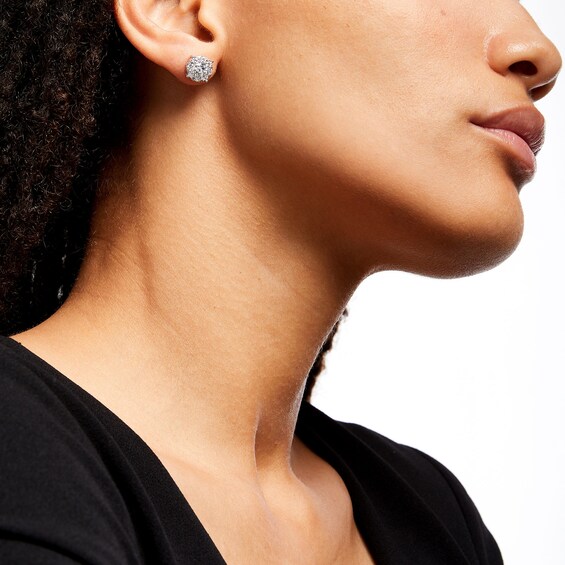 2 CT. T.w. Certified Lab-Grown Diamond Frame Stud Earrings in 14K White Gold (F/Si2)