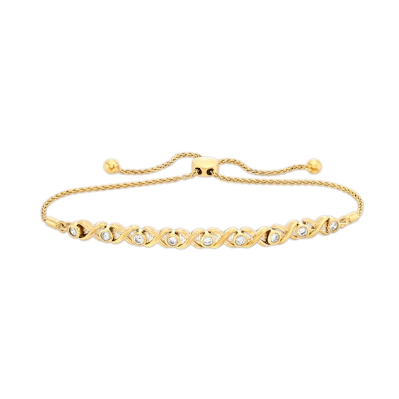 1/2 CT. T.w. Certified Lab-Grown Diamond "Xo" Bolo Bracelet in 14K Gold (F/Si2) - 9.5"