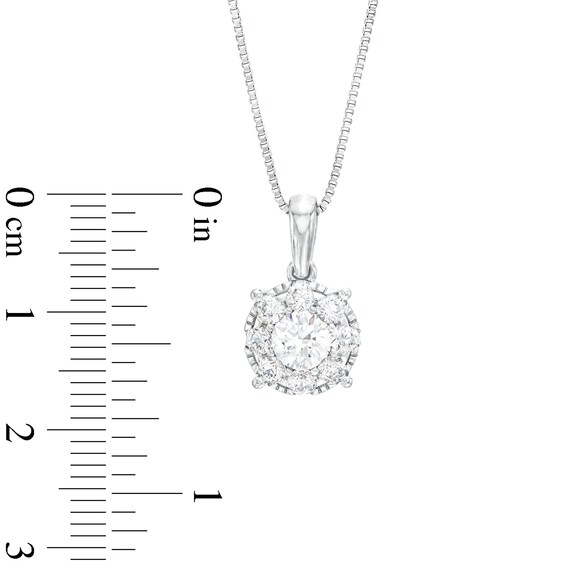 1 CT. T.w. Certified Lab-Grown Diamond Frame Pendant in 14K White Gold (F/Si2)