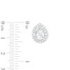 Thumbnail Image 2 of 2 CT. T.W. Certified Pear-Shaped Lab-Created Diamond Double Frame Stud Earrings in 14K White Gold (F/SI2)