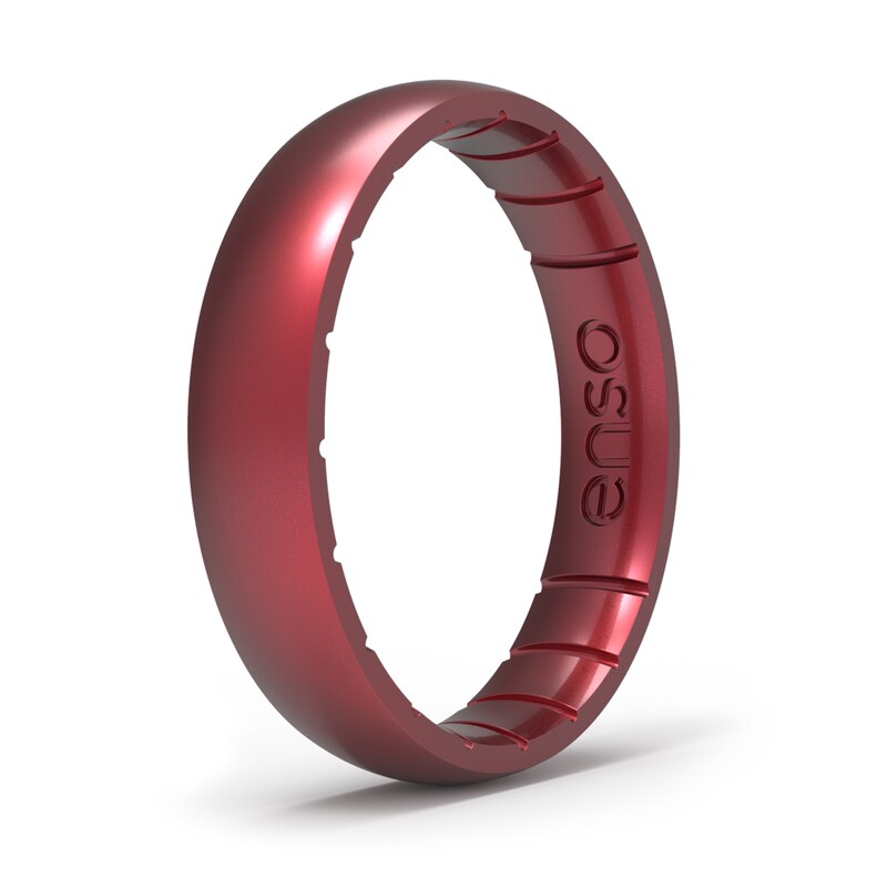 Enso Rings Elements Collection 4.3mm Classic Thin Ruby Silicone Band Zales
