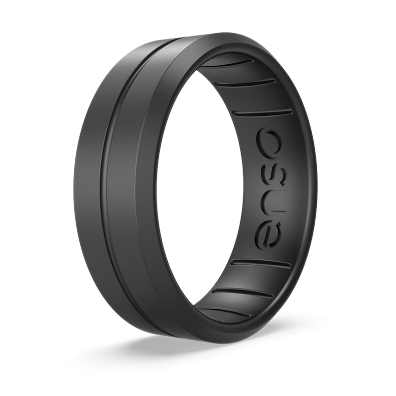 Enso Rings Contour Elements Collection 7.24mm Black Pearl Silicone