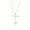 Thumbnail Image 1 of 1 CT. T.W. Diamond Split Cross Pendant in 10K Gold