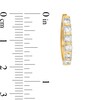 Thumbnail Image 3 of 1 CT. T.W. Diamond Six Stone Hoop Earrings in 10K Gold