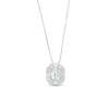 Thumbnail Image 0 of 1 CT. T.W. Certified Emerald-Cut Lab-Created Diamond Double Frame Pendant in 14K White Gold (F/SI2)