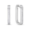 Thumbnail Image 0 of 1-1/2 CT. T.W. Princess-Cut Diamond U-Hoop Earrings in 10K White Gold