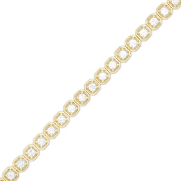 3 CT. T.W. Diamond Geometric Frames Tennis Bracelet in 10K Gold