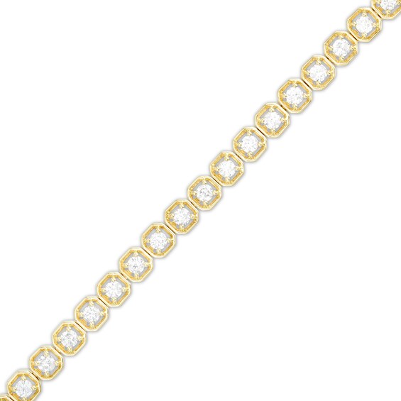 3 CT. T.w. Diamond Geometric Frames Tennis Bracelet in 10K Gold