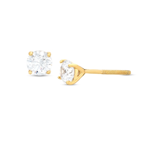 1/2 CT. T.w. Certified Lab-Grown Diamond Solitaire Stud Earrings in 14K Gold (F/Si2)