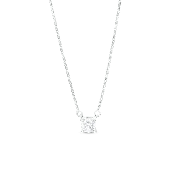 1/3 CT. Certified Lab-Grown Diamond Solitaire Necklace in 14K White Gold (F/Si2)