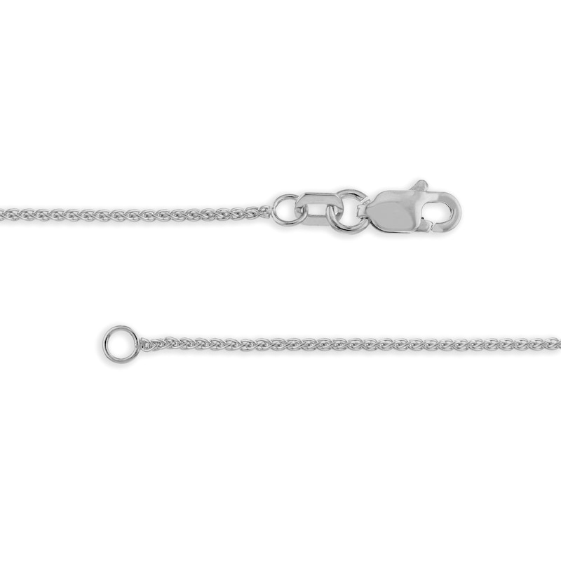 Main Image 2 of Men's Diamond-Cut Faceted Cross Pendant in 14K White Gold