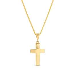 Men's Three-Dimensional Cross Pendant in 14K Gold