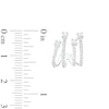 Thumbnail Image 3 of 3/4 CT. T.W. Diamond Four Stem J-Hoop Earrings in Sterling Silver