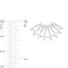 Thumbnail Image 3 of 1/2 CT. T.W. Diamond Multi-Row Flared Burst J-Hoop Earrings in Sterling Silver