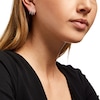 1/4 CT. T.W. Diamond Triple Stem J-Hoop Earrings in Sterling Silver