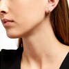Thumbnail Image 2 of 1/5 CT. T.W. Diamond Double Flame J-Hoop Earrings in 10K Gold