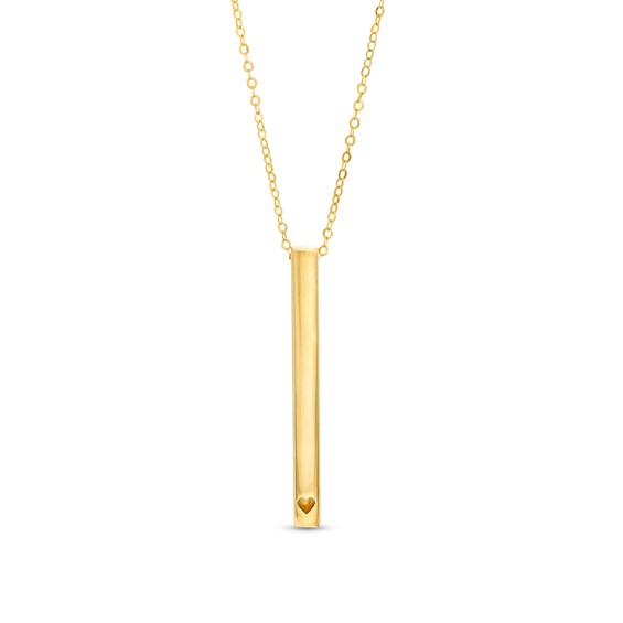 "Love Forever" Script Cartouche Pendant in 14K Gold