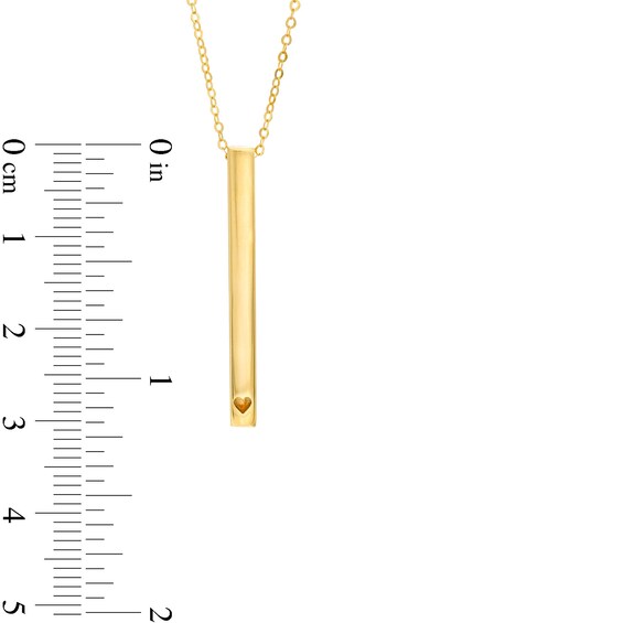 "Love Forever" Script Cartouche Pendant in 14K Gold