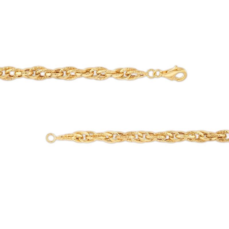 5.5mm Diamond-Cut Rolo Chain Necklace in Hollow 10K Gold