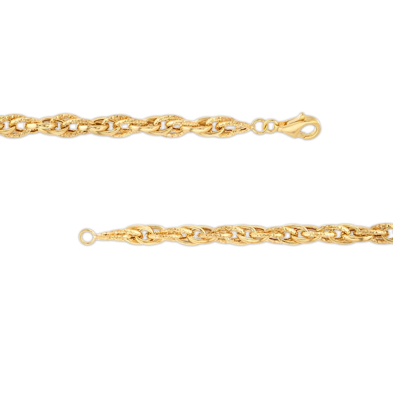 Main Image 3 of 5.5mm Diamond-Cut Rolo Chain Necklace in Hollow 10K Gold