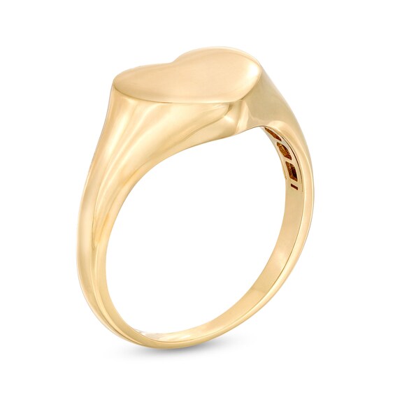 Heart Signet Ring in 10K Gold