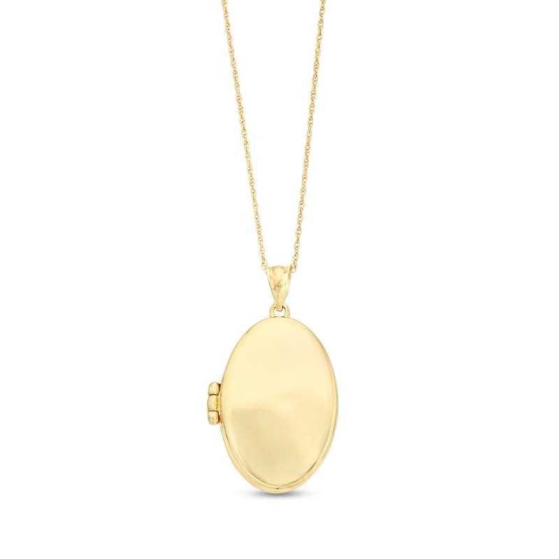 Main Image 1 of Polished Oval Locket in 10K Gold