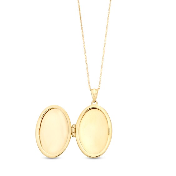 Polished Oval Locket in 10K Gold