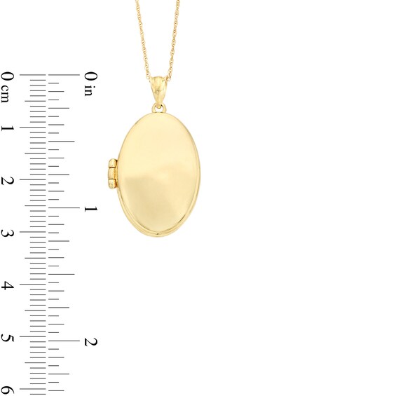 Polished Oval Locket in 10K Gold