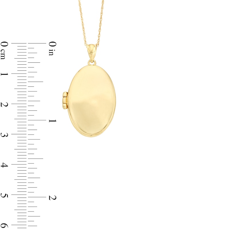Main Image 4 of Polished Oval Locket in 10K Gold