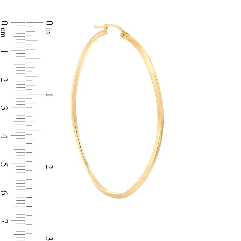 60.0mm Continuous Tube Hoop Earrings in 10K Gold