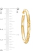 Thumbnail Image 3 of 35.0mm Diamond-Cut Tube Hoop Earrings in 10K Gold